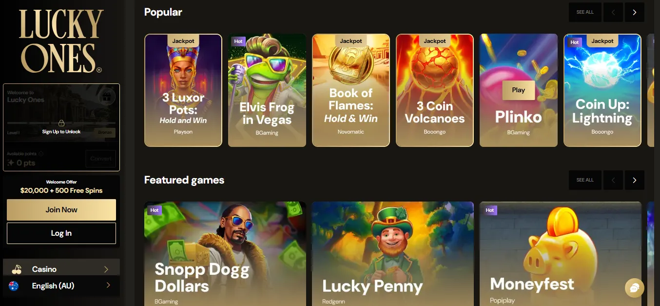 Welcome offers and wagering terms for best Australian online casino side by side